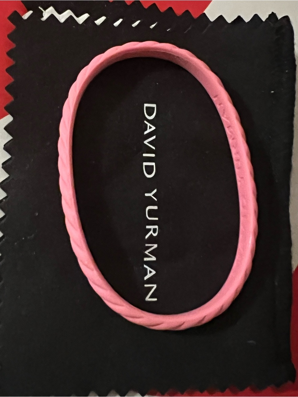 David Yurman Pink Rubber Cable Bracelet | Breast Cancer Awareness Edition - Picture 6 of 6